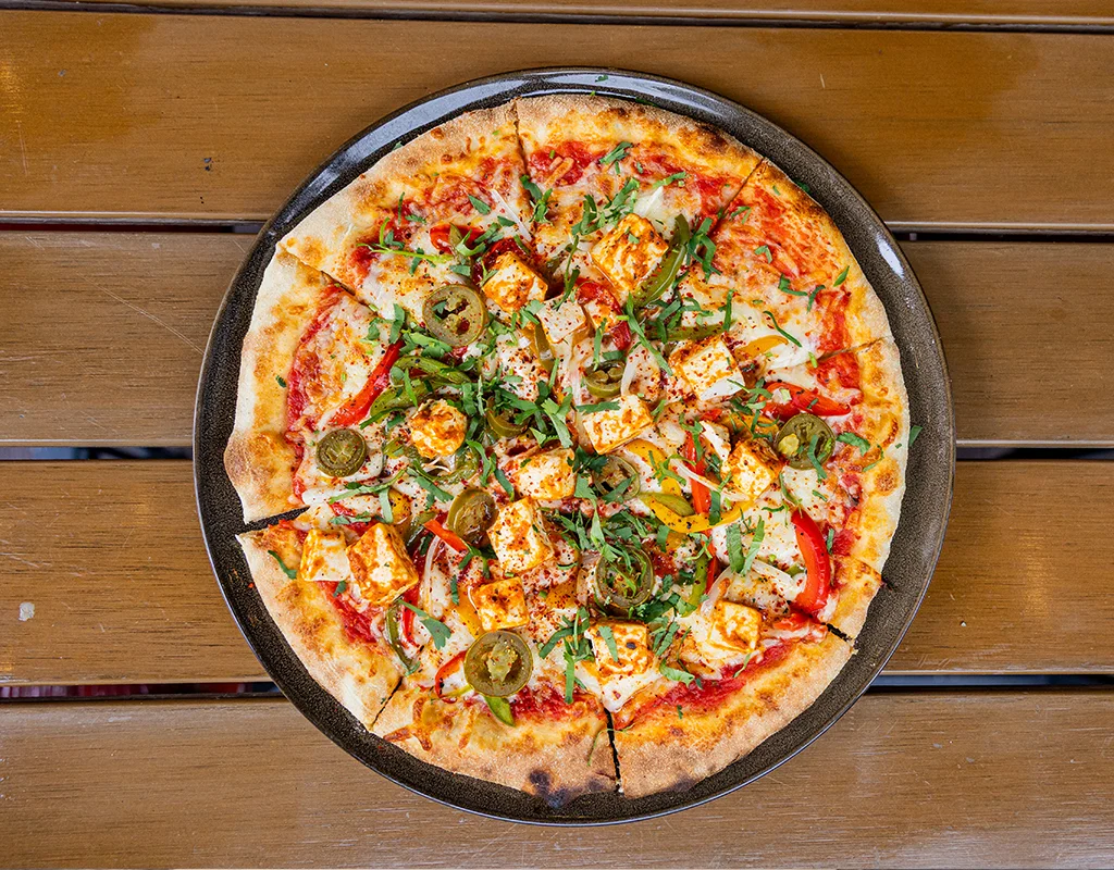 Paneer Tikka Pizza at BLVD MBFC in Marina Bay Singapore