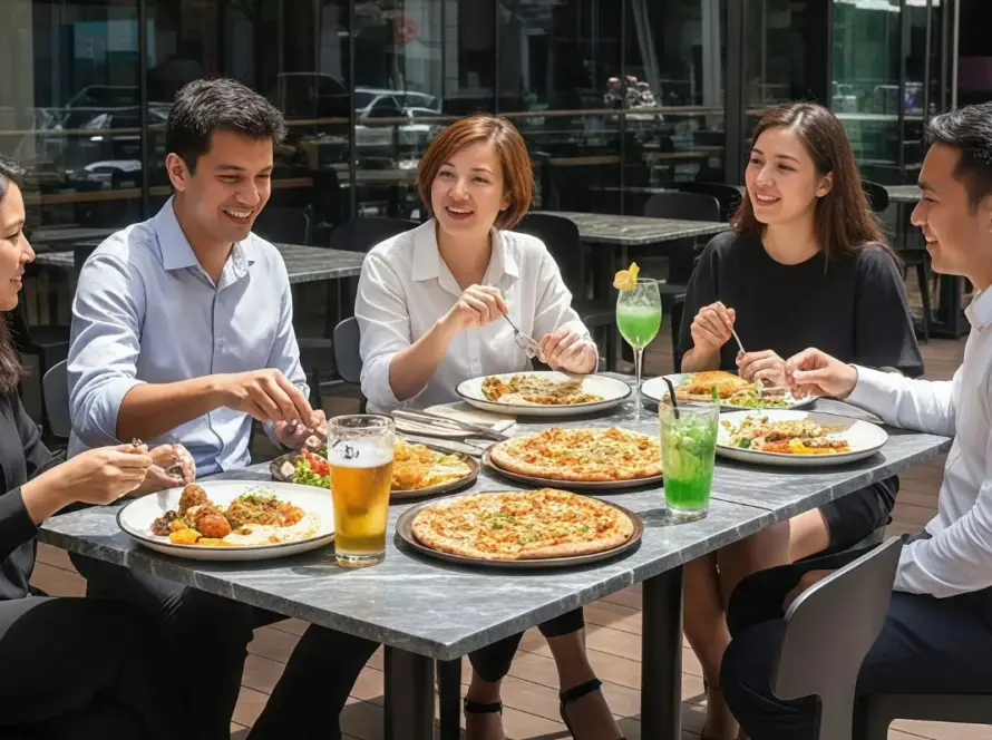 Corporate lunch in Marina Bay at BLVD MBFC