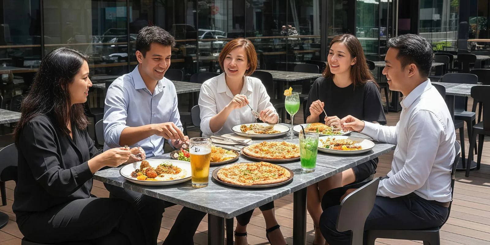 Corporate lunch in Marina Bay at BLVD MBFC